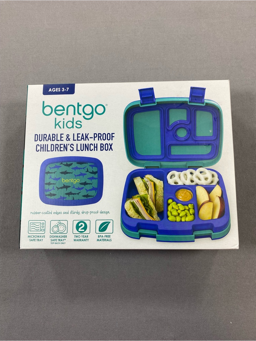Bentgo Kids Blue & Teal Durable Leak-Proof Children's Lunch Box Age 3-7